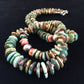 Native American Navajo Green Turquoise Spiny Necklace | Sterling Silver | 28" | 10060