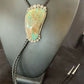 Navajo Royston Turquoise Bolo Tie | Sterling Silver | Authentic Native American Handmade | 12363