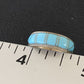 Native American Navajo Blue Turquoise Inlay Band Ring | Sz 6 | Sterling Silver | 12393