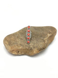 Navajo Red Spiny Oyster Cluster Ring | Authentic Native American Sterling Silver | Multi-Stone | Sz 8.75 | 2586