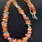 Navajo Red Spiny Oyster Turquoise Necklace | Sterling Silver | Authentic Native American Handmade | 18" | 1812