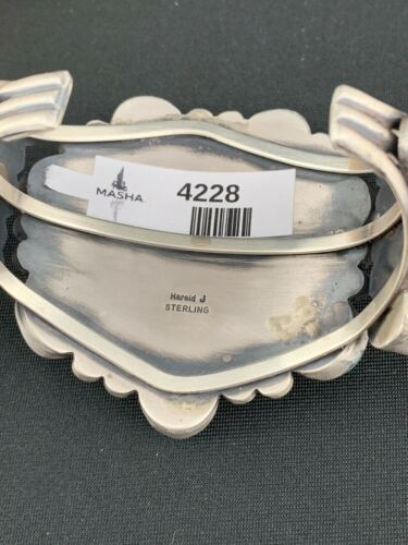 Men's Blue Turquoise Wild Horse Cuff Bracelet | Sterling Silver | Navajo Handmade | 4228 - Masha USA