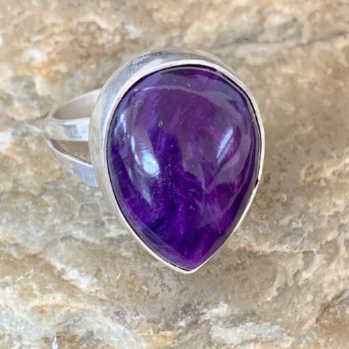 Native American Women's Navajo Purple Sugilite Ring | Sterling Silver | Sz 9.5 | 10861