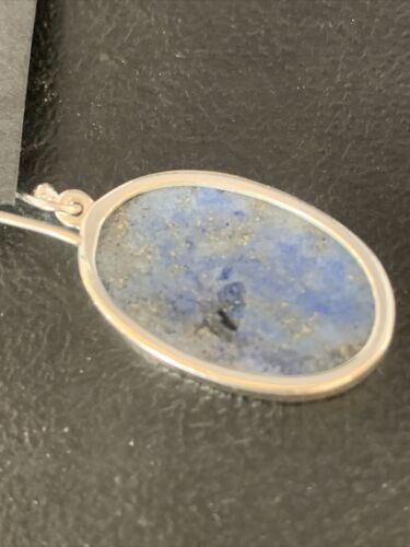Native American Blue Lapis Lazuli Dangle Drop Earrings | Sterling Silver | 1" | 14091