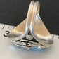 Navajo Blue Kingman Turquoise Feather Ring | Authentic Native American Sterling Silver | Multi-Stone | Sz 11.5 | 12222