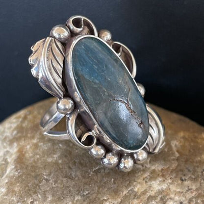 Navajo Blue Lapis Ring | Sterling Silver | Sz 10 | Authentic Native American Handmade | 1205