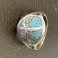 Navajo Blue Denim Lapis Inlay Ring | Sterling Silver | Sz 4 | Authentic Native American Handmade | 10892