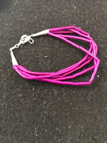 Stabilized Purple Sugilite Liquid Heishi Bracelet | Sterling Silver | 5-Strand | 7" | 13605