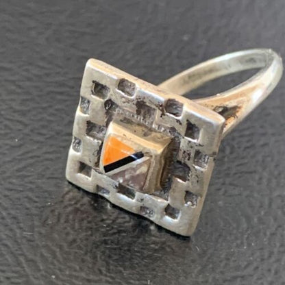 Native American Women's Navajo Sugilite Spiny Oyster Inlay Ring | Sz 6 | 11288 - Masha USA