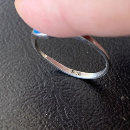 Southwestern Old Pawn Navajo Blue Turquoise Ring | Sterling Silver | Sz 7 | 10844