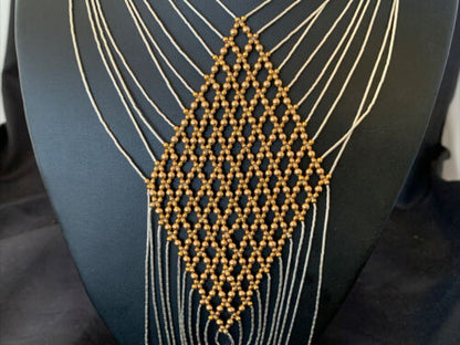 Gold-Filled Liquid Silver Heishi Necklace | 10 Strand Sterling Tube | 19" | 12631