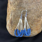 Liquid Sterling Silver Heishi Dangle Earrings | Blue Denim Lapis | 2" | 2005