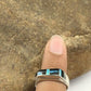Native American Men's Navajo Opal & Black Onyx Inlay Ring | Sterling Silver | Sz 10 | 1600