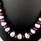 Rare Sugilite Sterling Silver Necklace | Navajo Unisex 19" Single Strand | Graduated | Southwestern