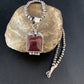 Navajo Purple Spiny Necklace Pendant | Sterling Silver | Authentic Native American Handmade | 13625