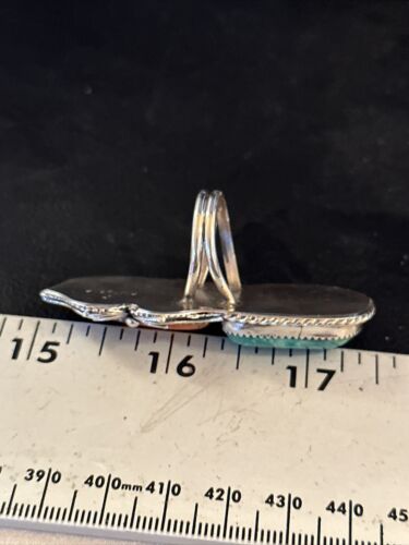 Navajo Turquoise Spiny Oyster Multi-Stone Ring | Authentic Native American Sterling Silver | Multi-Stone | Sz 8 | 14494