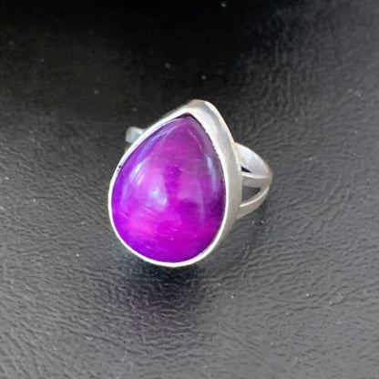 Native American Women's Navajo Purple Sugilite Ring | Sterling Silver | Sz 9 | 10863