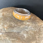 Navajo Yellow Gold Turquoise Inlay Ring | Sterling Silver | Sz 6.5 | Authentic Native American Handmade | 10354