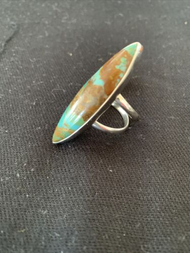 Navajo Arizona Turquoise Ring | Sterling Silver | Sz 9 | Authentic Native American Handmade | 723