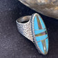 Navajo Multi-Color Opal & Turquoise Inlay Ring | Sterling Silver | Sz 7 | Authentic Native American Handmade | 1579