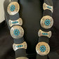 Men's Handmade Hopi Turquoise Concho Belt Buckle | Sterling Silver | 48" | 12292