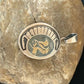 Native American Gold Bald Eagle Pendant | Hopi Stamped Sterling Silver | Handmade | 1399
