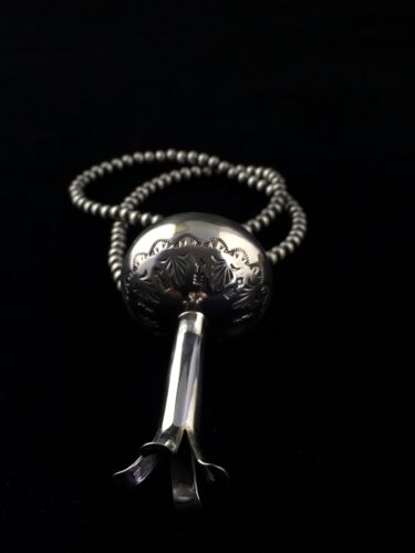 Southwestern Men's Navajo Sterling Silver Large Naja Necklace Pendant | 4" | Authentic Native American Handmade | 10041