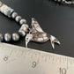 Navajo Hummingbird Inlay Necklace Pendant | Sterling Silver | Wild Horse Turquoise Inlay | 11345