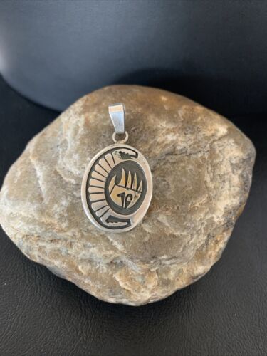 Hopi Bearpaw Pendant | Stamped Sterling Silver | Authentic Native American Handmade | 1398 - Masha USA
