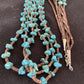 Navajo Kingman Turquoise 3 Strand Necklace | Sterling Silver | Authentic Native American Handmade | 1161