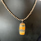 Navajo Bumblebee Jasper Pendant Necklace | Sterling Silver | Authentic Native American Handmade | 12726