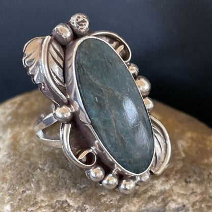 Navajo Blue Lapis Ring | Sterling Silver | Sz 9 | Authentic Native American Handmade | 1207