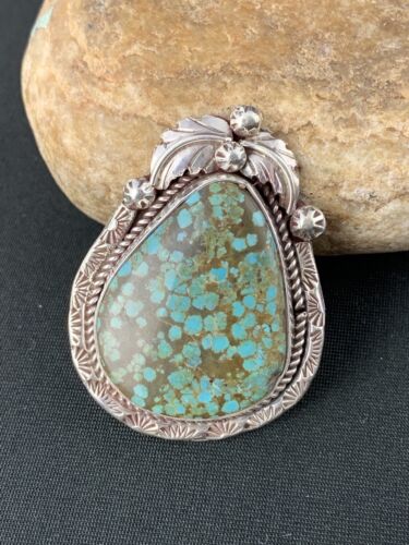 Native American Navajo Spiderweb Turquoise Ring | Sterling Silver | Sz 9.5 | 286 - Masha USA
