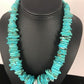 Navajo Pearls Sterling Silver Turquoise Nugget Necklace | Authentic Native American | 20" | Graduated