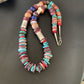Navajo Turquoise Spiny Oyster Coral Lapis Necklace | Sterling Silver | 24" | Authentic Native American Handmade | 11871