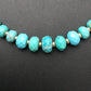 Navajo Faceted Blue Turquoise Necklace | Gold Filled Beads | Authentic Native American | 24" | 2908