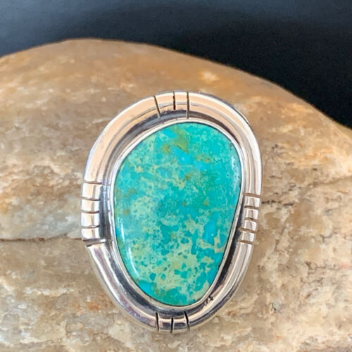 Navajo Royston Turquoise Ring | Sterling Silver | Sz 6.5 | Authentic Native American Handmade | 1493