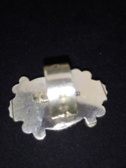 Native American Navajo Green Gaspeite Ring | Sterling Silver | Sz 6 | 1807