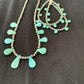 Navajo Pearls Sterling Silver Necklace & Bracelet Set | Blue Turquoise | Authentic Native American Handmade | 516