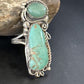 Navajo Green Turquoise Cluster Ring | Authentic Native American Sterling Silver | Multi-Stone | Sz 12 | 14696