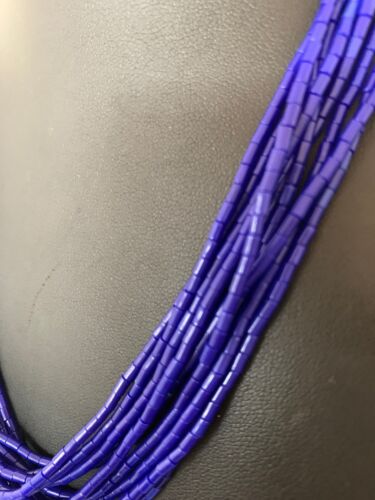 Southwestern Blue Lapis Heishi Necklace | 10 Strand | Sterling Silver | 19" | 2018