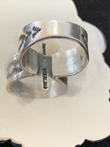 Navajo Blue Royston Turquoise Cluster Ring | Authentic Native American Sterling Silver | Multi-Stone | Sz 7 | 1660