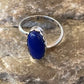 Native American Navajo Sterling Silver Navy Blue Lapis Ring | Sz 7 | 1131