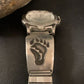 Authentic Native American Hopi Sterling Silver Watch Tips Band | Bear Paw Design | Vintage Men's Jewelry | Old Pawn | 1446