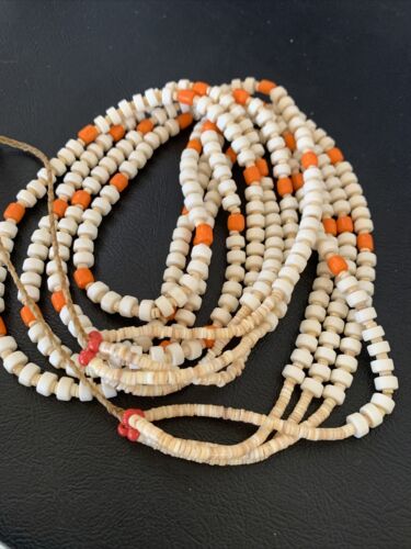 Native American Santo Domingo Shell Orange Spiny Oyster Bead Necklace | 30" | 11990
