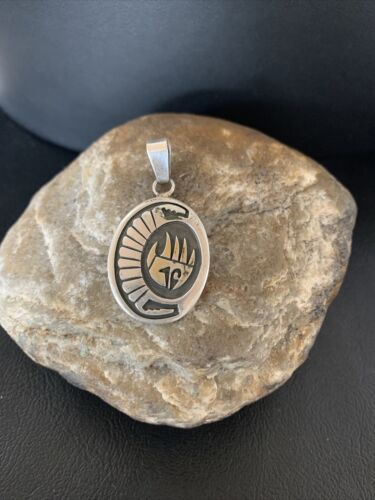 Hopi Bearpaw Pendant | Stamped Sterling Silver | Authentic Native American Handmade | 1398 - Masha USA