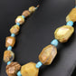 Native American Turquoise Nugget Necklace | Navajo Sterling Silver | 19" | 3657