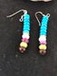 Navajo Sterling Silver Turquoise Sugilite Earrings | Blue Green | Native American