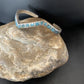 Navajo Old Pawn Blue Turquoise Chip Inlay Bracelet | Sterling Silver | Authentic Native American Handmade | 1168