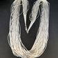 Liquid Heishi Necklace | 50 Strands Sterling Silver | 28" Silver Tubes | Authentic Native American Handmade | 14707